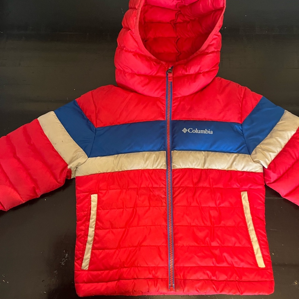 Columbia Red and Blue Hooded Jacket